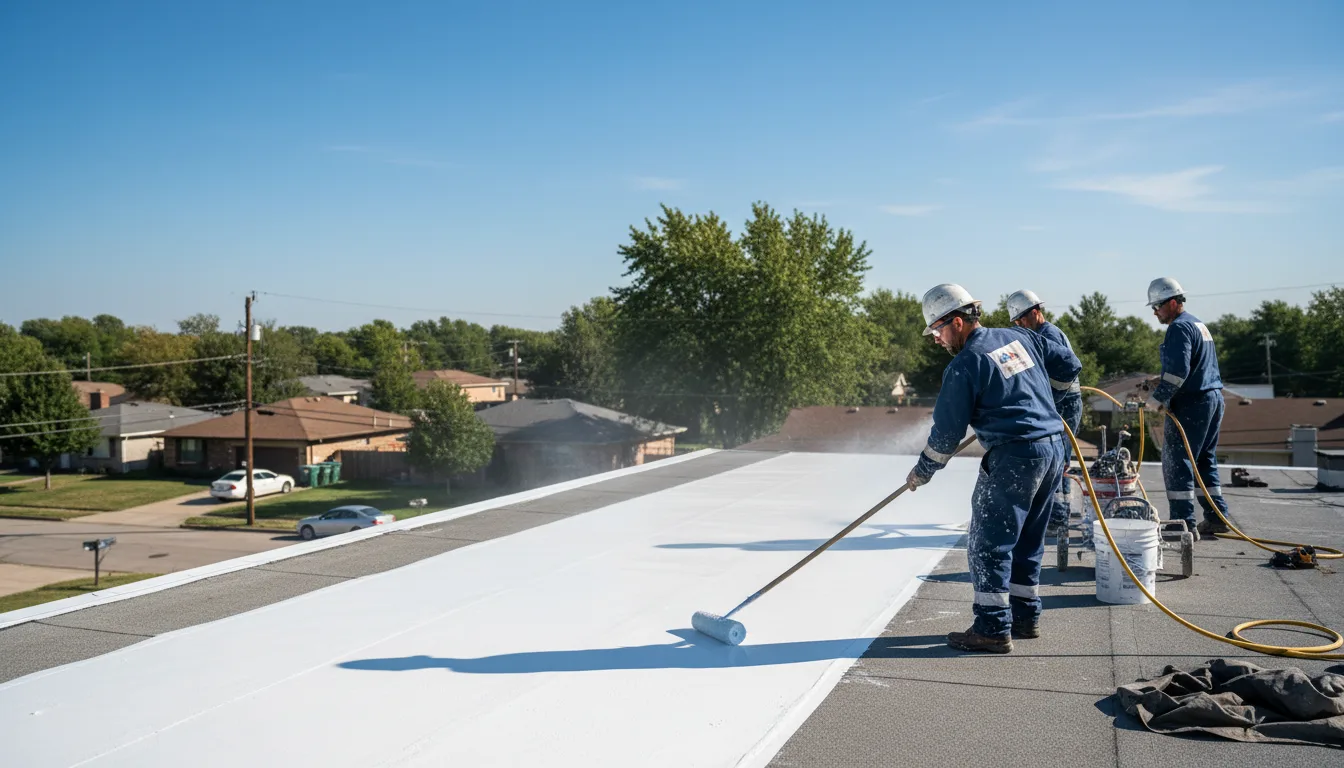 Commercial roof coating in Breezewood, PA near me